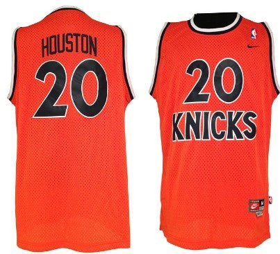 Allan Houston New York Knicks orange Throwback jersey