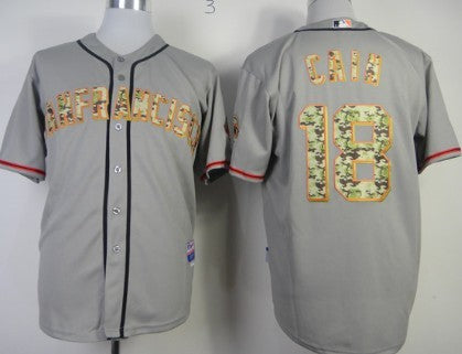 Matt Cain San Francisco Giants gray Camo jersey