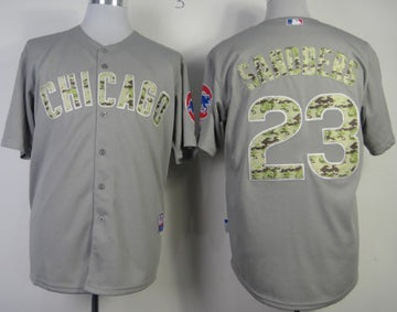 Ryne Sandberg Chicago Cubs gray Camo jersey