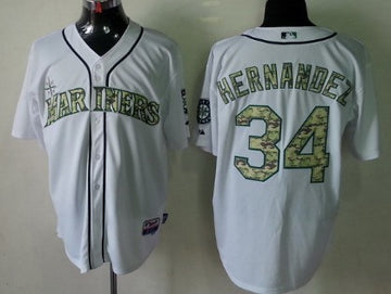 Felix Hernandez Seattle Mariners white Camo jersey