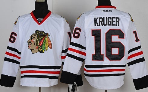 Marcus Kruger Chicago Blackhawks white jersey