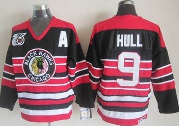 Bobby Hull Chicago Blackhawks black Throwback jersey