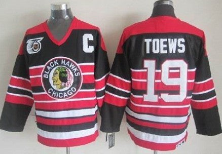 Jonathan Toews Chicago Blackhawks black Throwback jersey