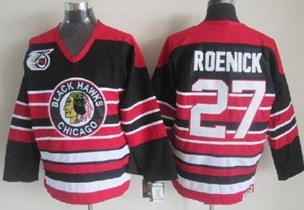 Jeremy Roenick Chicago Blackhawks black Throwback jersey
