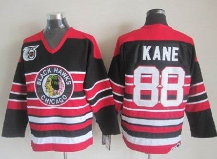 Patrick Kane Chicago Blackhawks black Throwback jersey