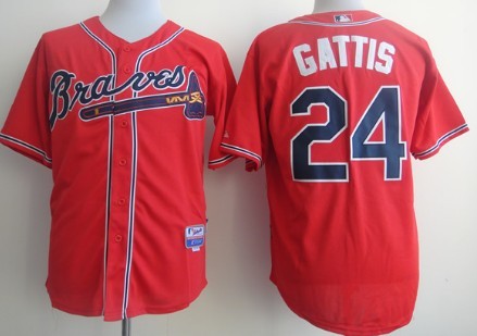 Evan Gattis Atlanta Braves red jersey