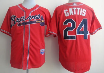 Evan Gattis Atlanta Braves red jersey