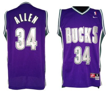 Ray Allen Milwaukee Bucks purple Throwback jersey