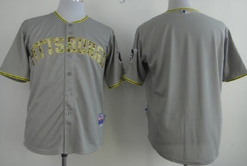 Custom Pittsburgh Pirates gray Camo jersey