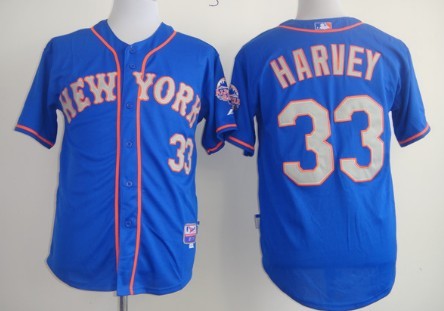 Matt Harvey New York Mets blue jersey