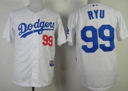 Hyun-Jin Ryu Los Angeles Dodgers white jersey