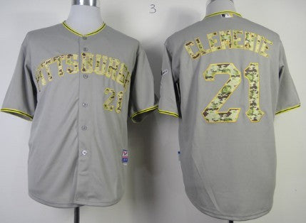 Roberto Clemente Pittsburgh Pirates gray Camo jersey