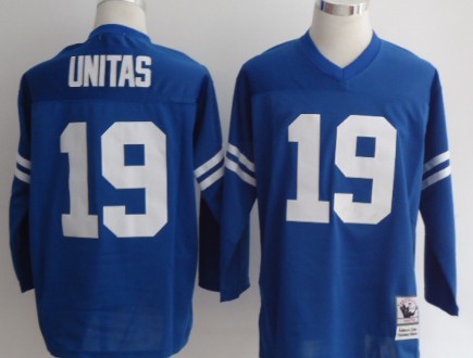 Johnny Unitas Indianapolis Colts blue Throwback jersey