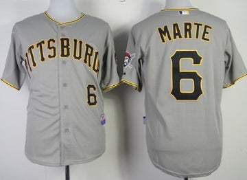 Starling Marte Pittsburgh Pirates gray jersey