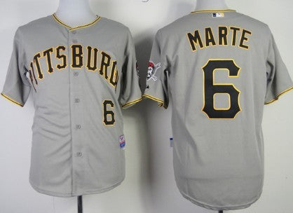 Starling Marte Pittsburgh Pirates gray jersey