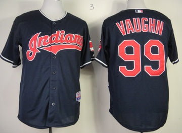 Rick Vaughn Cleveland Guardians navy jersey
