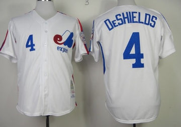 Delino DeShields Washington Nationals white Throwback jersey
