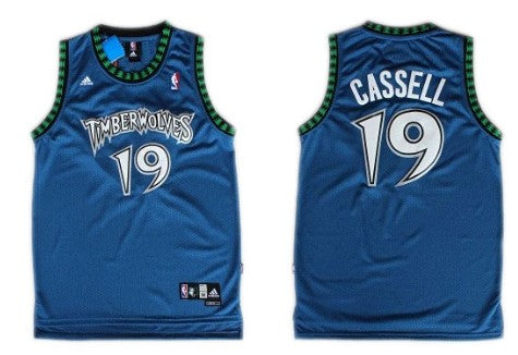 Sam Cassell Minnesota Timberwolves blue jersey