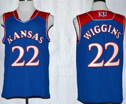 Andrew Wiggins Kansas Jayhawks blue jersey