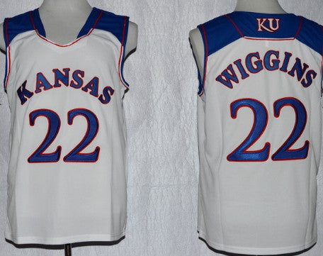 Andrew Wiggins Kansas Jayhawks white jersey