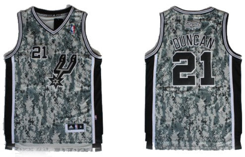 Tim Duncan Revolution San Antonio Spurs camo Camo jersey