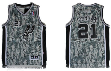 Tim Duncan Revolution San Antonio Spurs camo Camo jersey