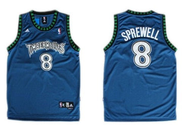 Latrell Sprewell Minnesota Timberwolves blue jersey