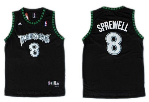 Latrell Sprewell Minnesota Timberwolves black jersey