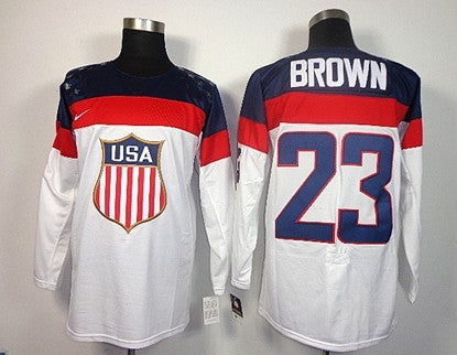 Dustin Brown Team USA Hockey white jersey