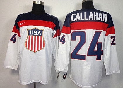 Ryan Callahan Team USA Hockey white jersey