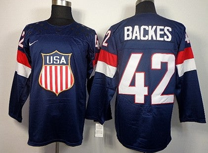David Backes Team USA Hockey navy jersey