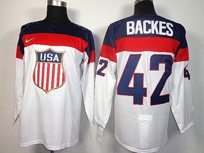 David Backes Team USA Hockey white jersey