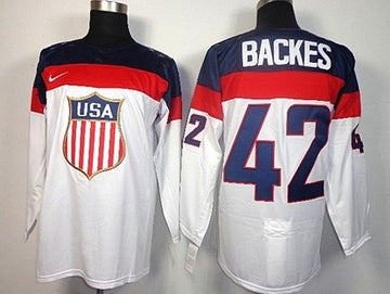 David Backes Team USA Hockey white jersey