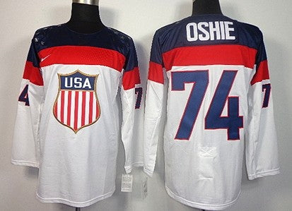 T.J. Oshie Team USA Hockey white jersey