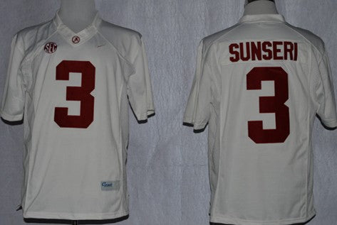 Vinnie Sunseri Alabama Crimson Tide white jersey