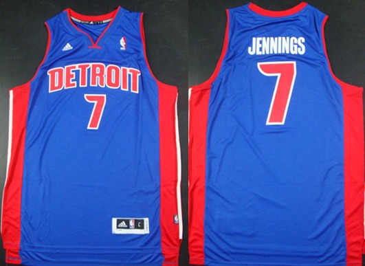Brandon Jennings Revolution Detroit Pistons blue jersey