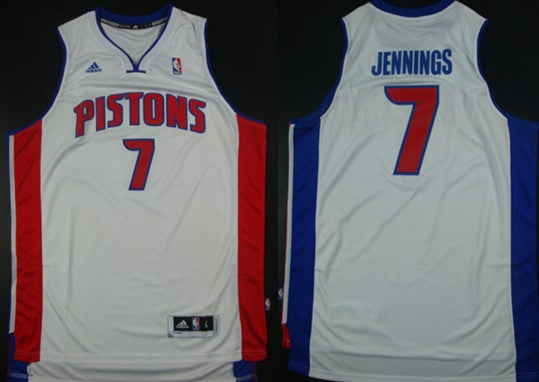 Brandon Jennings Revolution Detroit Pistons white jersey