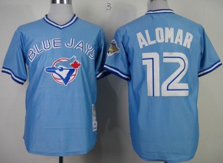 Roberto Alomar Toronto Blue Jays blue Throwback jersey