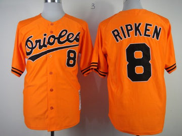 Cal Ripken Baltimore Orioles orange Throwback jersey