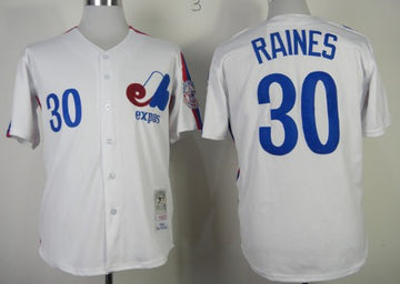 Tim Raines Washington Nationals white Throwback jersey