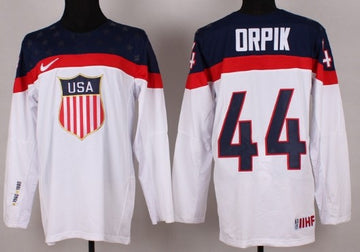 Brooks Orpik Team USA Hockey white jersey