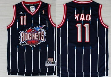 Yao Ming Aba Hardwood Houston Rockets navy Classic jersey
