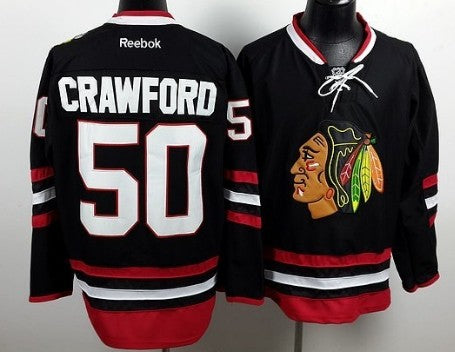 Corey Crawford Chicago Blackhawks black Stadium Series jersey