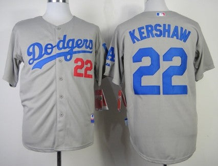 Clayton Kershaw Los Angeles Dodgers gray jersey