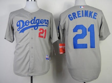 Zack Greinke Los Angeles Dodgers gray jersey