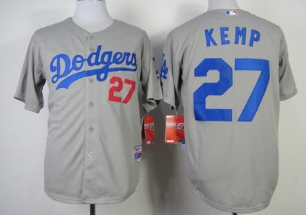 Matt Kemp Los Angeles Dodgers gray jersey
