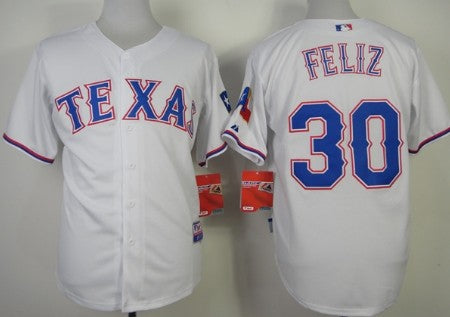 Neftali Feliz Texas Rangers white jersey