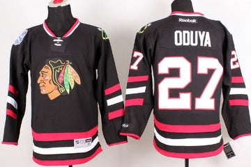 Johnny Oduya Chicago Blackhawks black Stadium Series jersey