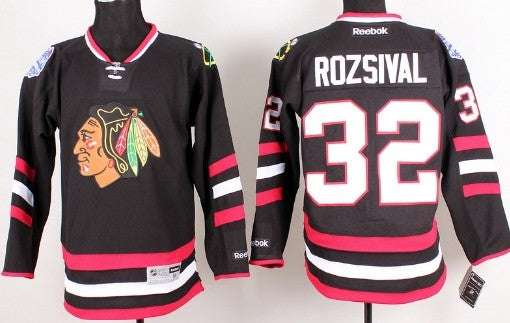 Michal Rozsival Chicago Blackhawks black Stadium Series jersey