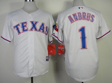 Elvis Andrus Texas Rangers white jersey